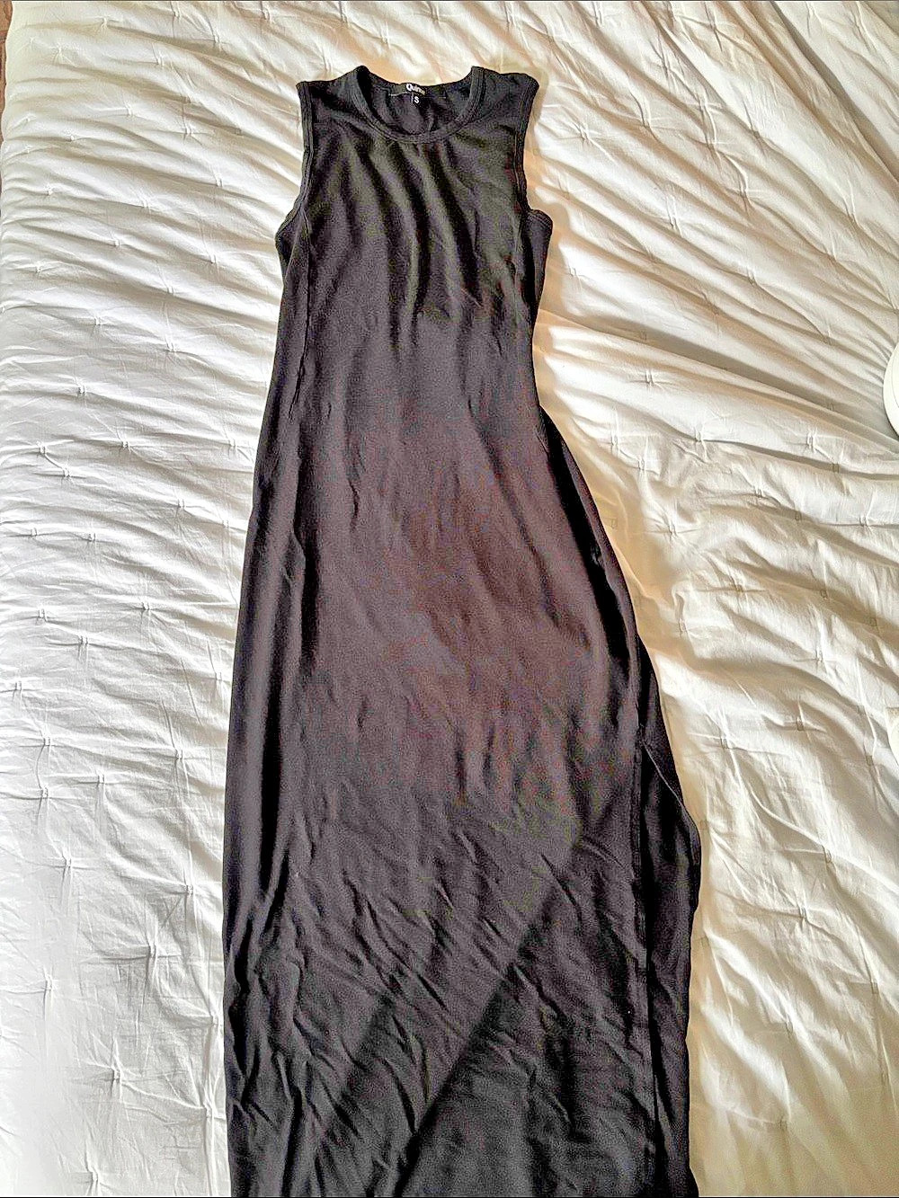 Quince Tank Maxi Dress Black Size Small